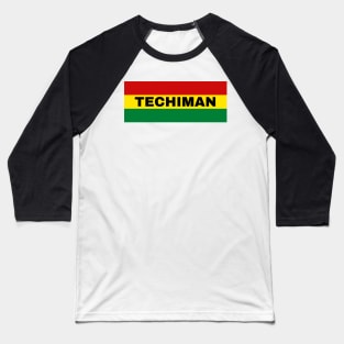 Techiman City in Ghana Flag Colors Baseball T-Shirt